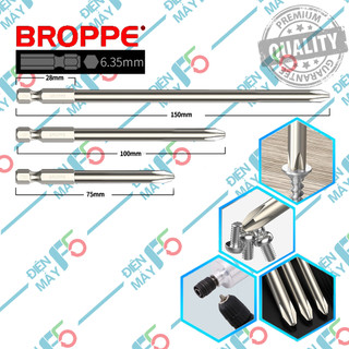DMF5 Mũi vít 4 cạnh các kích thước chuôi lục giác dài 100mm