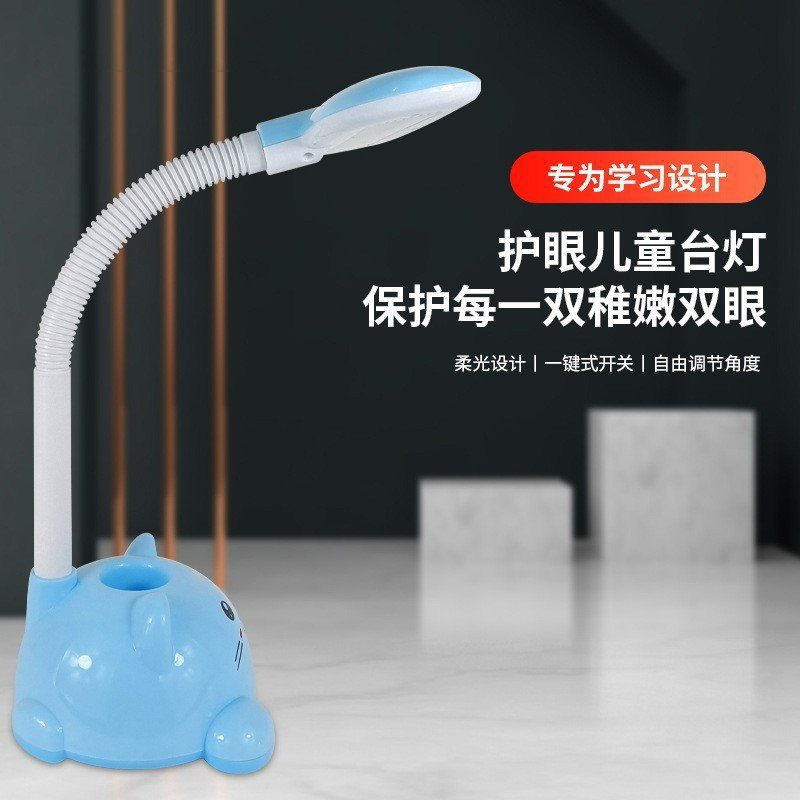 ĐÈN HỌC ĐỂ BÀN HÌNH MÈO CUTE CHỐNG CẬN CÓ ỐNG CẮM BÚT CHO BÉ MẪU MỚI 2023