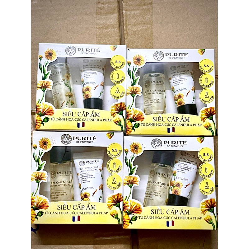 Combo gồm 1sữa rửa mặt và 1 toner PURITE hoa cúc cấp ẩm cho da