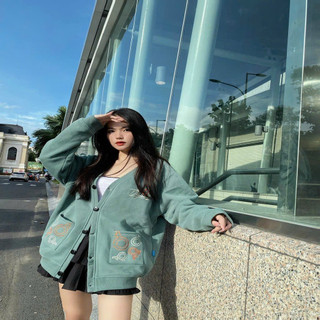 Áo khoác cardigan nam nữ chất thun nỉ in oh yeah cực cute mẫu mới 2023 mctpcardigan460 460