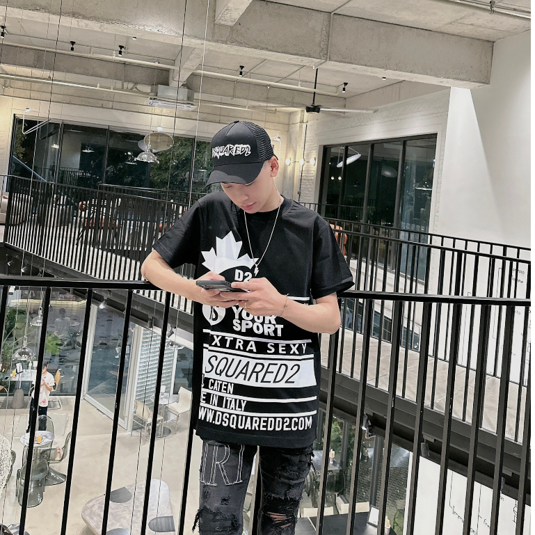 Áo Thun Nam DSQ 090 Hình In Nhiệt Cao Tầng Vải Cotton Co Dãn 4 Chiều Phù Hợp Cho Nam