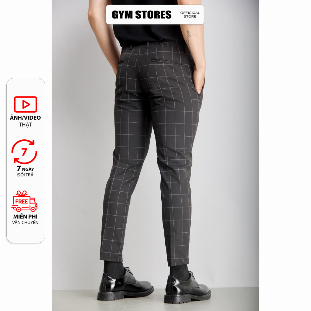 QUẦN TÂY NAM CO GIÃN CAO CẤP CHẤT MỀM KHÔNG NHĂN CARO  TDCR01