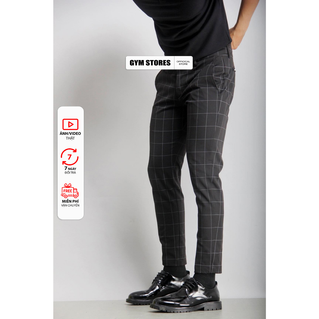 QUẦN TÂY NAM CO GIÃN CAO CẤP CHẤT MỀM KHÔNG NHĂN CARO  TDCR01