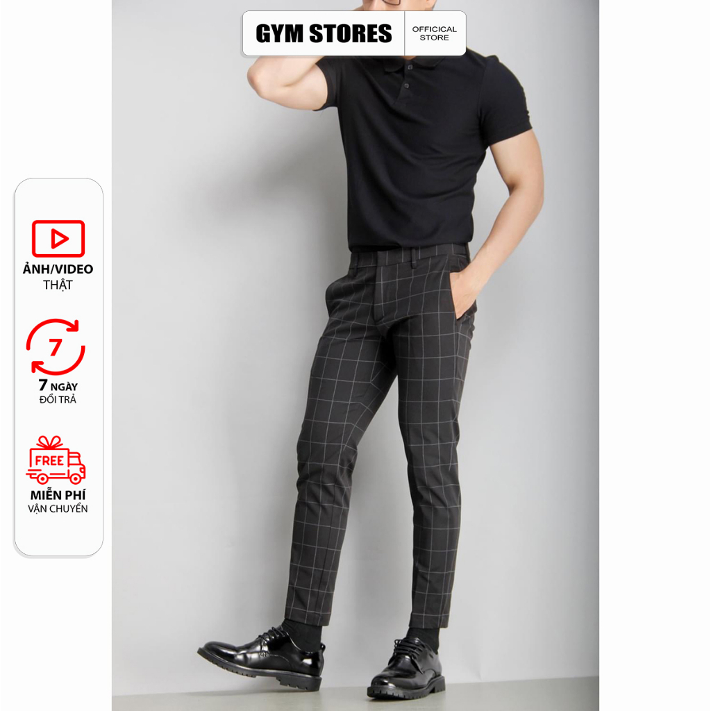 QUẦN TÂY NAM CO GIÃN CAO CẤP CHẤT MỀM KHÔNG NHĂN CARO  TDCR01