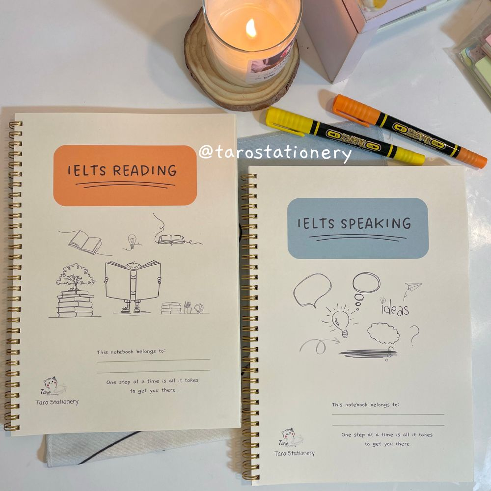 Sổ IELTS Writing, Speaking, Listening, Speaking Sổ Notebook IELTS, Tiếng Anh Taro Stationery