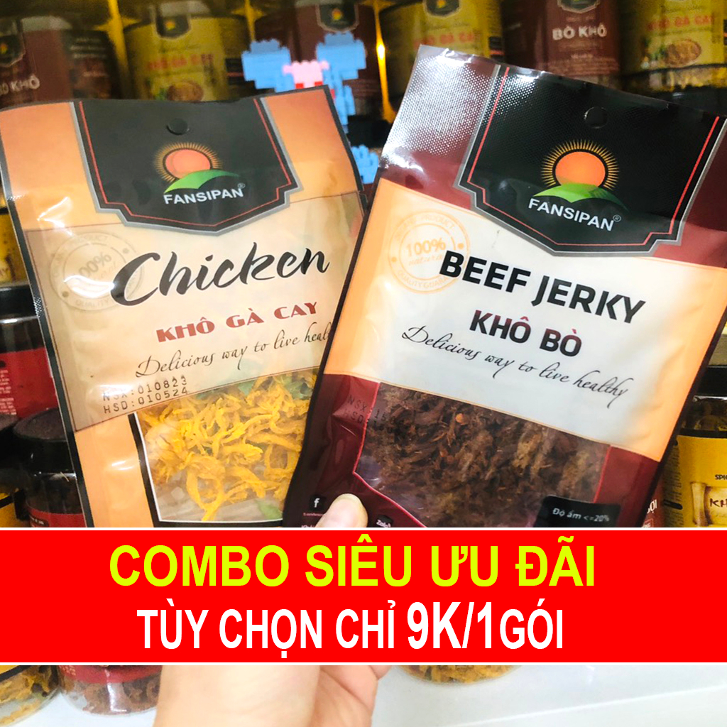 COMBO Siêu Ưu Đãi Khô Bò/Gà - Tùy Chọn Số Lượng - HULA FOOD