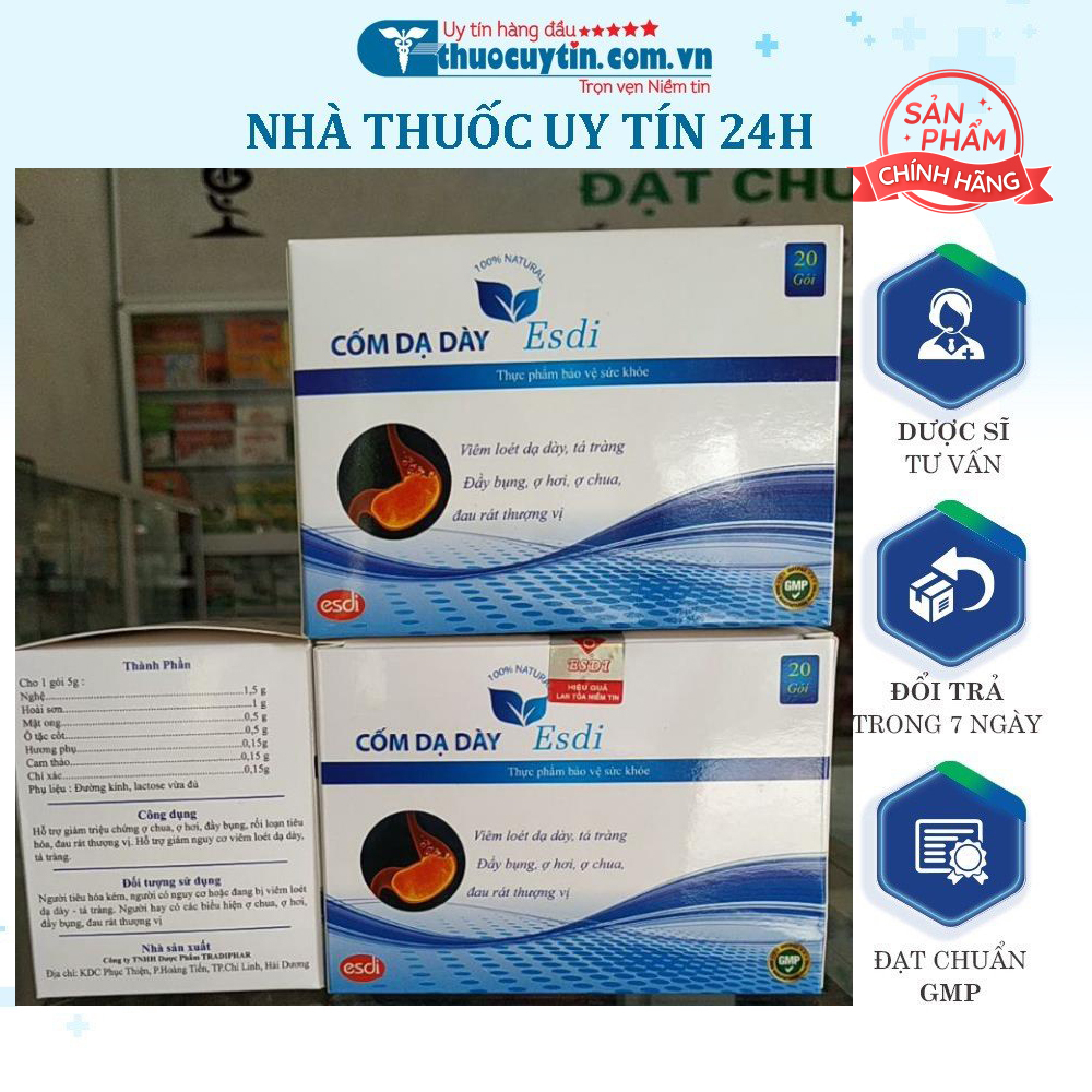 Cốm dạ dày Esdi cam kết hiệu quả   sau hộp đầu tiên ( Bác sĩ khuyên dùng)