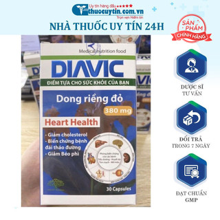 Huyết áp tim mạch Diavic Health Dong riềng đỏ ổn định đường huyết, giảm mỡ máu béo phì, người tiểu đường