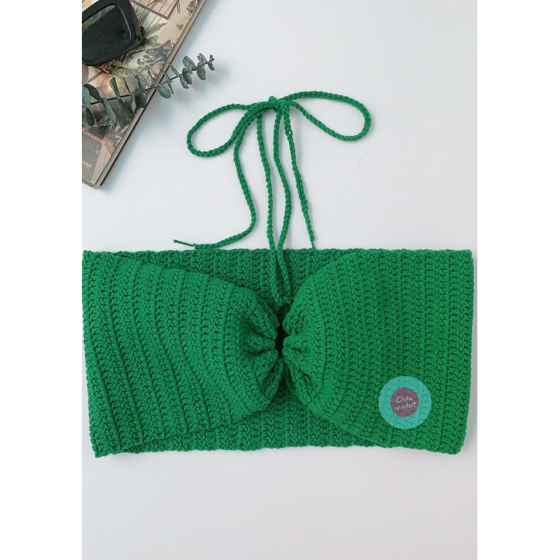 SUMMER CROPTOP 🌤 Áo len croptop móc crochet handmade màu loang dễ thương