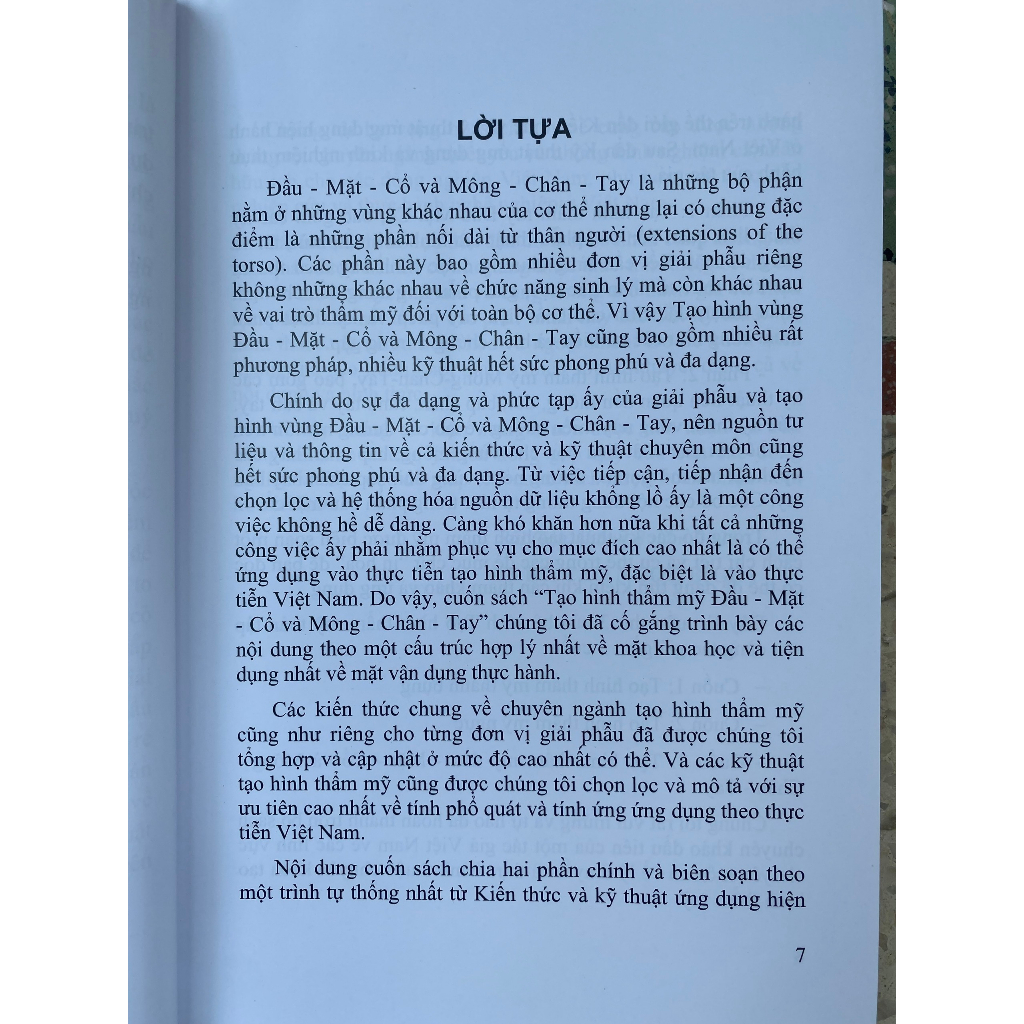 Sách - Tạo hình thẩm mỹ đầu mặt cổ & mông chân tay