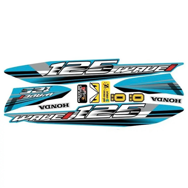 Tem Rời Wave Mẫu 125 Cho Xe 110cc - Tem 3 Lớp Cao Cấp