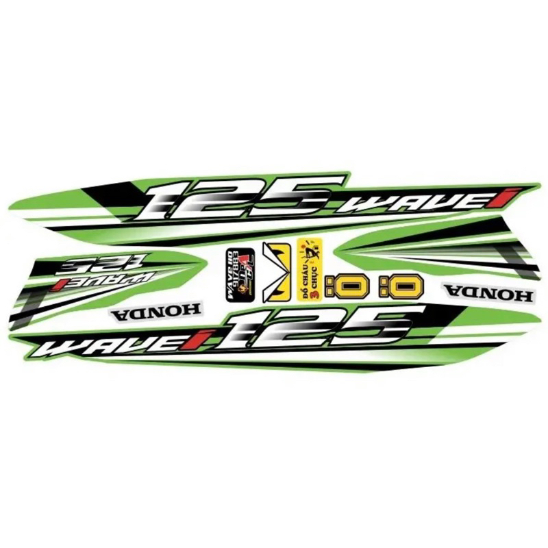 Tem Rời Wave Mẫu 125 Cho Xe 110cc - Tem 3 Lớp Cao Cấp