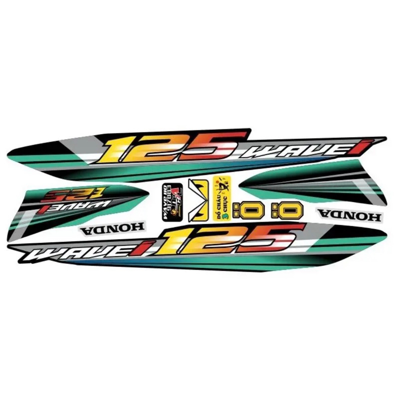 Tem Rời Wave Mẫu 125 Cho Xe 110cc - Tem 3 Lớp Cao Cấp