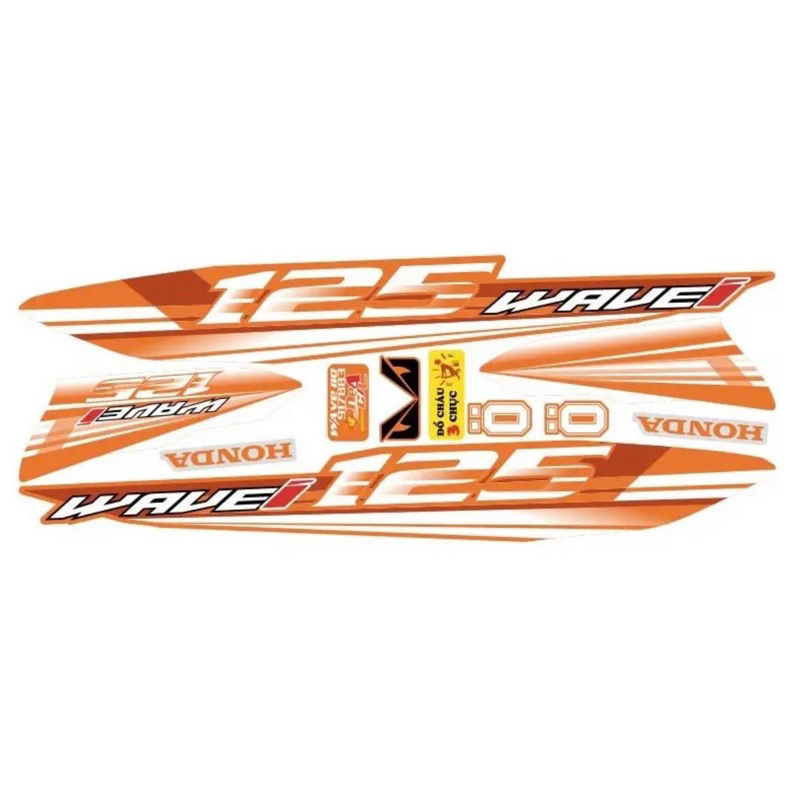 Tem Rời Wave Mẫu 125 Cho Xe 110cc - Tem 3 Lớp Cao Cấp