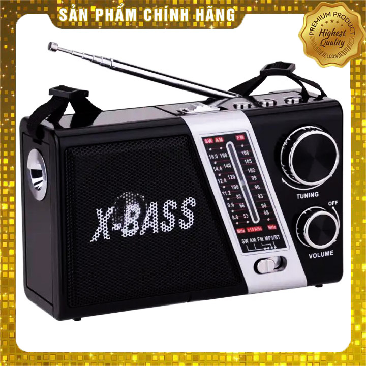 Máy Nghe Nhạc Kiêm Đài Radio Waxiba XB-751BT Tích Hợp Bluetooth Và Đèn Pin Hỗ Trợ Thẻ Nhớ, USB