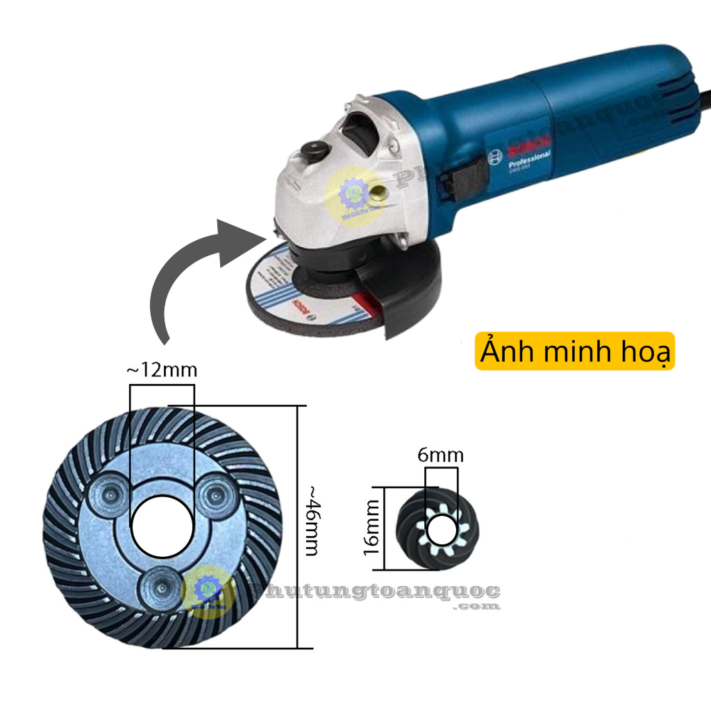 Bộ Bánh Răng Máy Mài Bosch GWS 6-100 GWS 060 Răng Chéo Các Máy Mài 100mm Nhái Bosch Trên Thị Trường