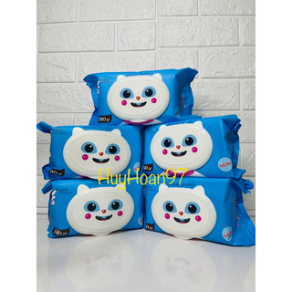 Combo 5 gói khăn ướt mèo alibaba 180g
