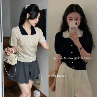 Áo len cổ bẻ