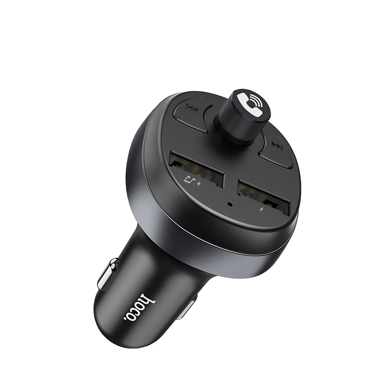 Tẩu sạc ôtô Hoco E41 2 cổng USB, hỗ trợ gọi rảnh tay một chạm, tích hợp microphone, nghe nhạc cao cấp. | BigBuy360 - bigbuy360.vn