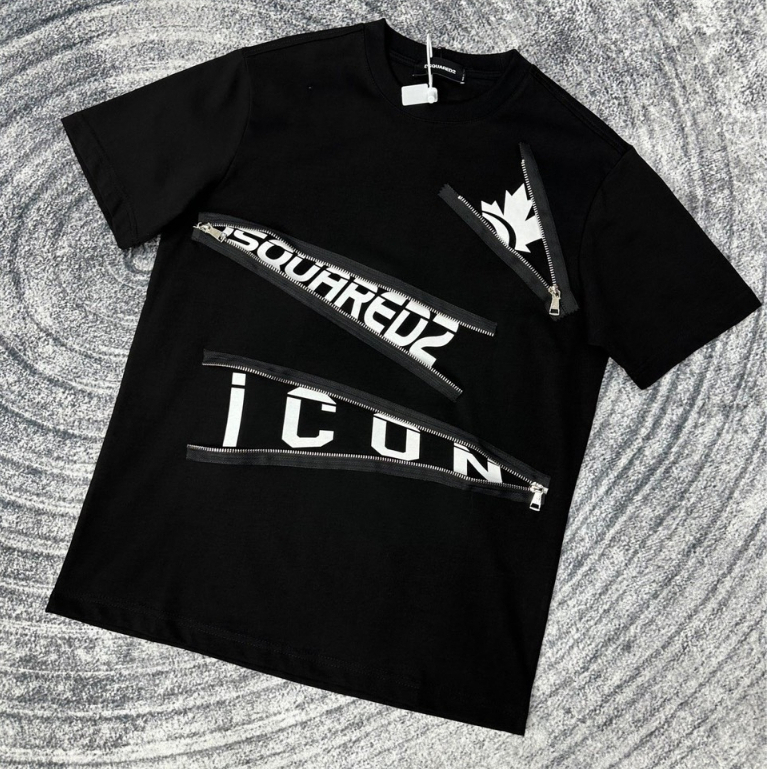 Áo Phông Icon Nam Phối Khóa Chéo Siêu Đẹp - Áo DSQ Icon Nam Mix Khọa Độc Lạ