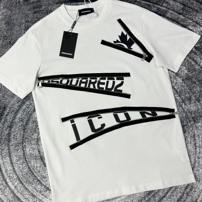 Áo Phông Icon Nam Phối Khóa Chéo Siêu Đẹp - Áo DSQ Icon Nam Mix Khọa Độc Lạ