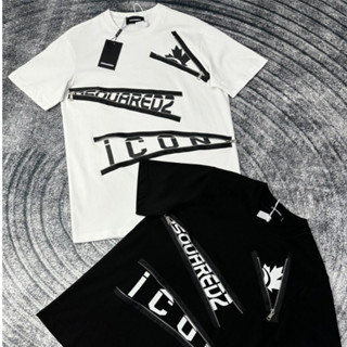 {H} Áo Phông Icon Nam Phối Khóa Chéo Siêu Đẹp - Áo DSQ Icon Nam Mix Khọa Độc Lạ