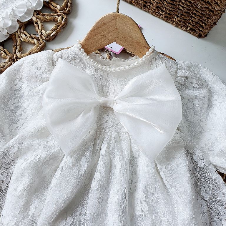 Body váy công chúa, đầm tiểu thư RIOKIDS cao cấp cho bé gái sơ sinh mặc thôi nôi, đầy tháng BD132