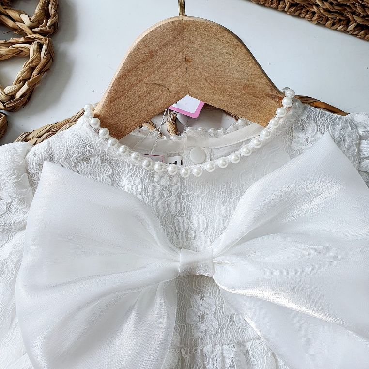 Body váy công chúa, đầm tiểu thư RIOKIDS cao cấp cho bé gái sơ sinh mặc thôi nôi, đầy tháng BD132