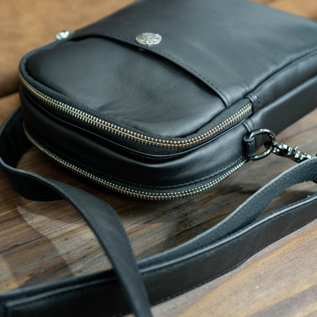 Túi đeo chéo da bò Vintage Pocket 7in - Messenger Vintage Pocket Manuk Leather