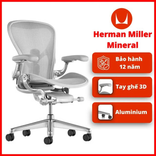 [Chính Hãng- Bảo Hành 12 Năm] Ghế Công Thái Học Herman Miller Aeron 2 chất liệu cao cấp, siêu êm ái, bảo vệ tối đa cột s