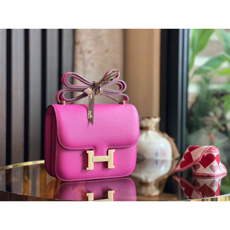 Túi đeo chéo HM Constance hàng nguyên bản size 18cm chất da bò