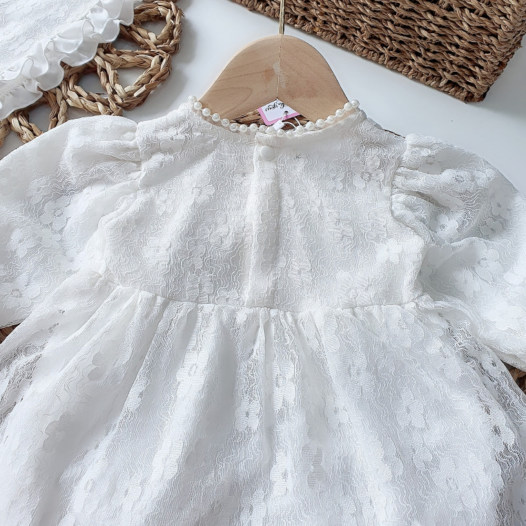 Body váy công chúa, đầm tiểu thư RIOKIDS cao cấp cho bé gái sơ sinh mặc thôi nôi, đầy tháng BD132