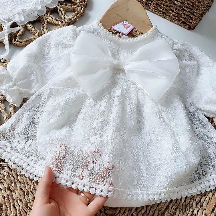 Body váy công chúa, đầm tiểu thư RIOKIDS cao cấp cho bé gái sơ sinh mặc thôi nôi, đầy tháng BD132