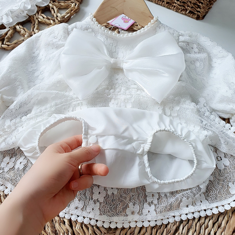Body váy công chúa, đầm tiểu thư RIOKIDS cao cấp cho bé gái sơ sinh mặc thôi nôi, đầy tháng BD132