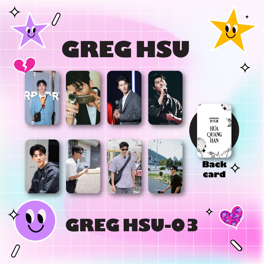 Summer30 -  Set 8 card bo góc HỨA QUANG HÁN GREGHAN KUANGHANHSU