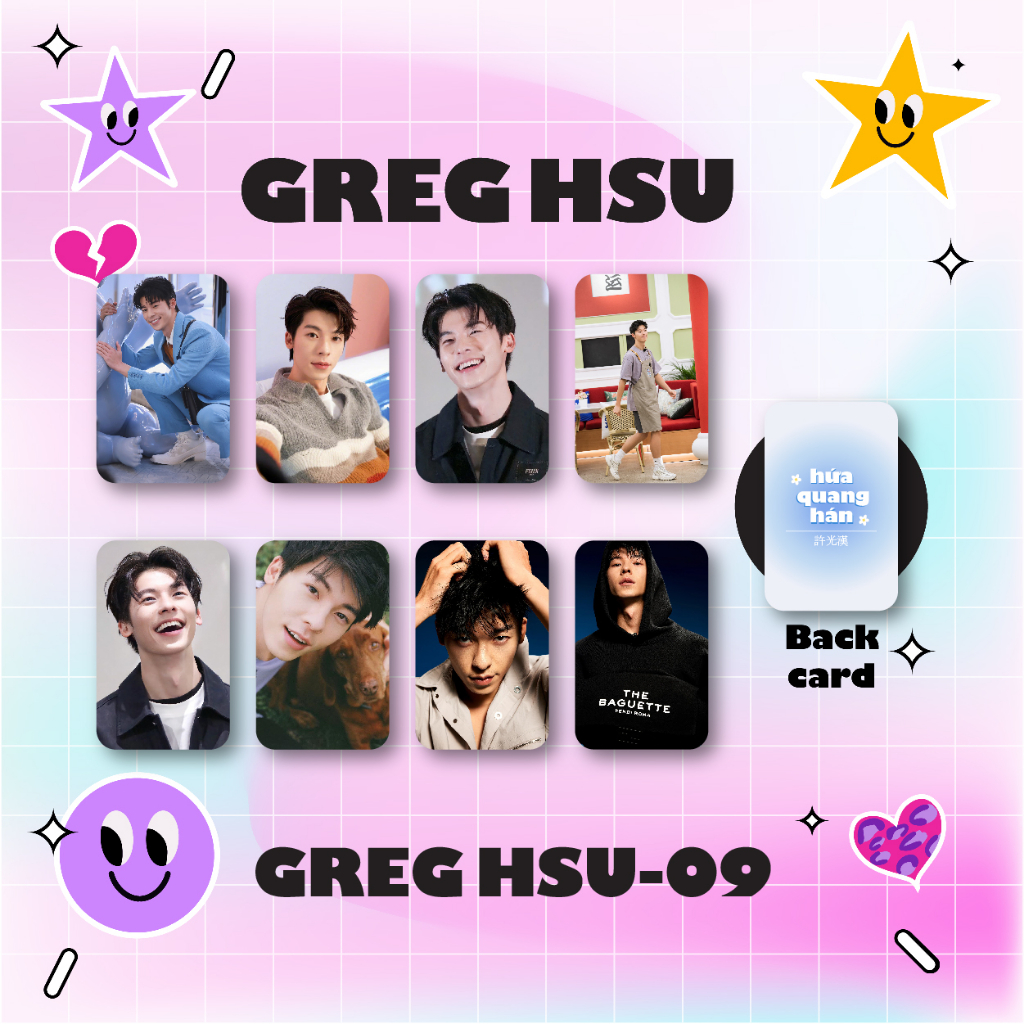Summer30 -  Set 8 card bo góc HỨA QUANG HÁN GREGHAN KUANGHANHSU