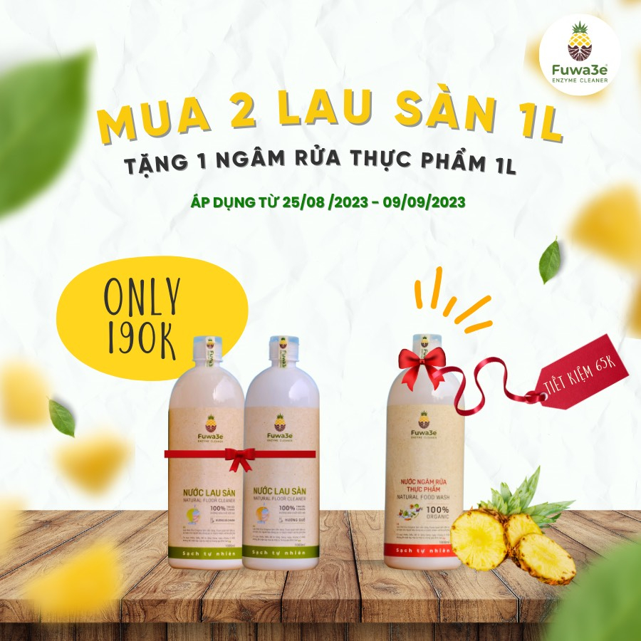 Nước lau sàn hữu cơ Fuwa- Sả chanh 1L
