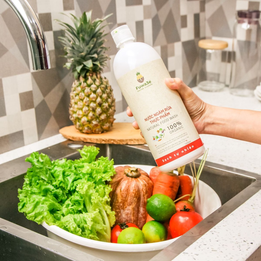 Nước ngâm rửa thực phẩm Fuwa3e organic 1L