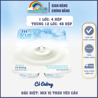  Sữa Chua Ăn TH true YOGURT Có Đường 100g 