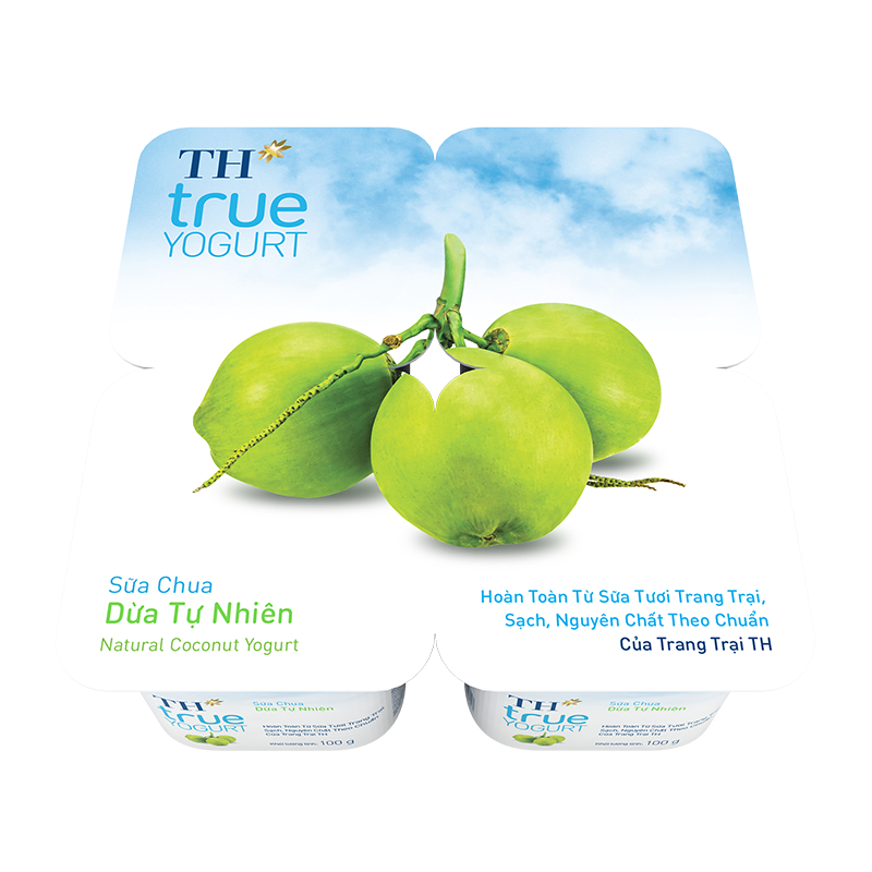 Thùng 48 hũ Sữa Chua Ăn TH true YOGURT Tự Nhiên 100g