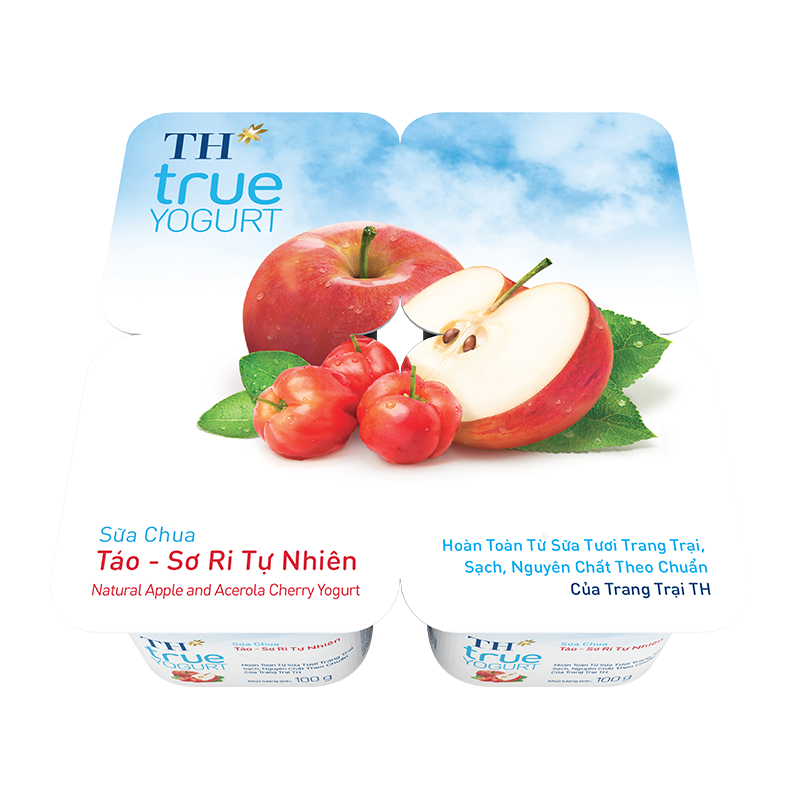Thùng 48 hũ Sữa Chua Ăn TH true YOGURT Tự Nhiên 100g