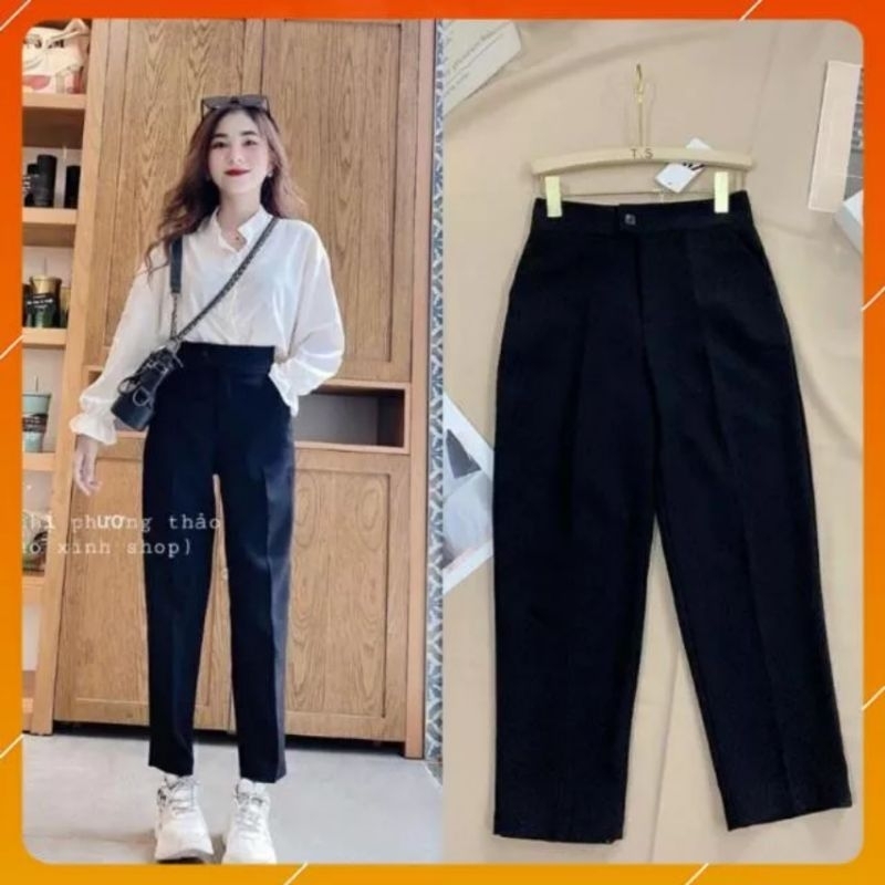 Quần Baggy Nữ Lưng Cạp Siêu Cao,Chất  Tuyết Loại 1 Mưa  Quần Dài Nữ Cạp cao có Khóa Đi Học , Đi Làm Trẻ Trung Cá Tính