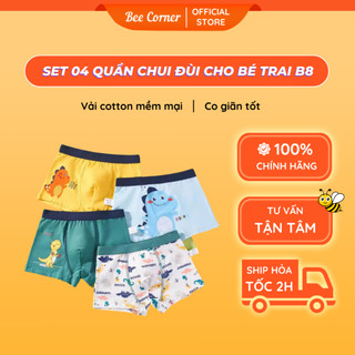 Quần chip cho bé trai set 04 chiếc beecorner, quần chip đùi bé trai b8