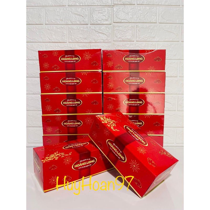 LỐC 5 HỘP KHĂN GIẤY LỤA CAO CẤP HOÀNG LONG (200 TỜ)