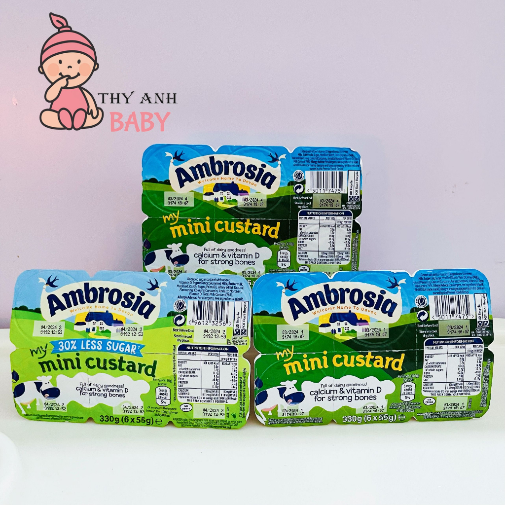 Váng sữa Ambrosia cho bé 6m+ air UK