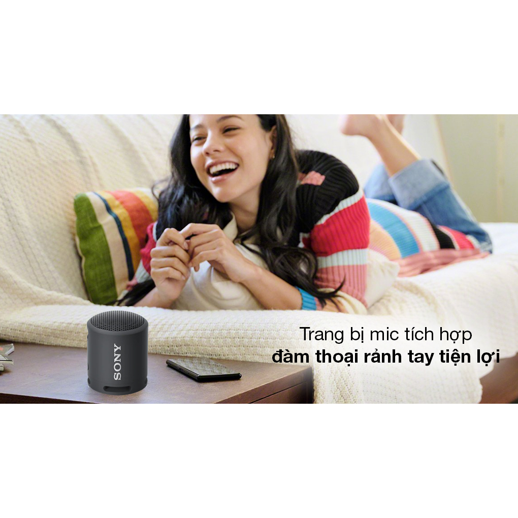 Loa Bluetooth Sony SRS-XB13 Âm Bass Mạnh Mẽ Chống Nước IP67 Chơi Nhạc 16H - Kết Nối 2 Loa - Bảo Hành 2 Năm