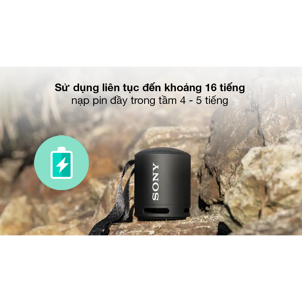 Loa Bluetooth Sony SRS-XB13 Âm Bass Mạnh Mẽ Chống Nước IP67 Chơi Nhạc 16H - Kết Nối 2 Loa - Bảo Hành 2 Năm