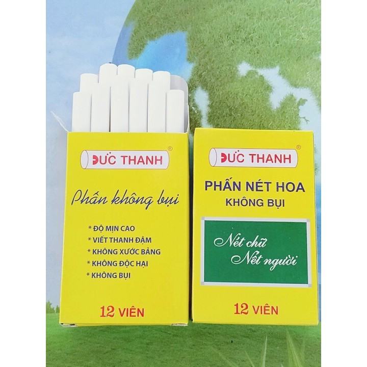 Hộp 12 viên Phấn trắng Đức Thanh không bụi