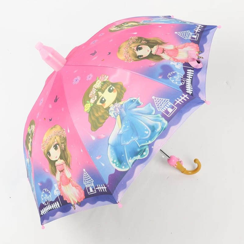 Ô dù đi nắng che mưa mẫu công chúa xinh xắn màu hồng cho bé gái - Ô dù trẻ em cao cấp