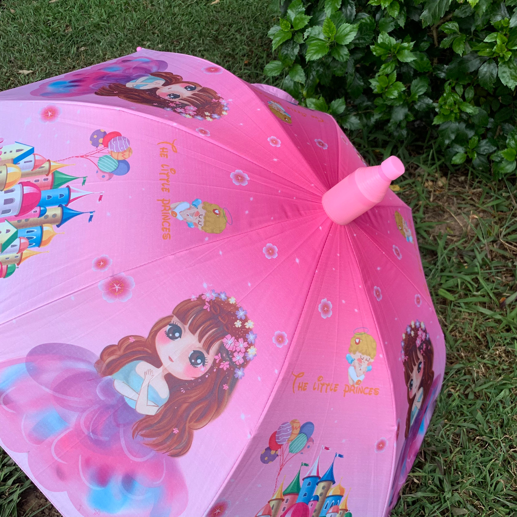 Ô dù đi nắng che mưa mẫu công chúa xinh xắn màu hồng cho bé gái - Ô dù trẻ em cao cấp